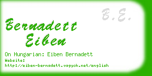 bernadett eiben business card